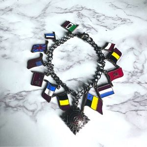 Flag charm bracelet
